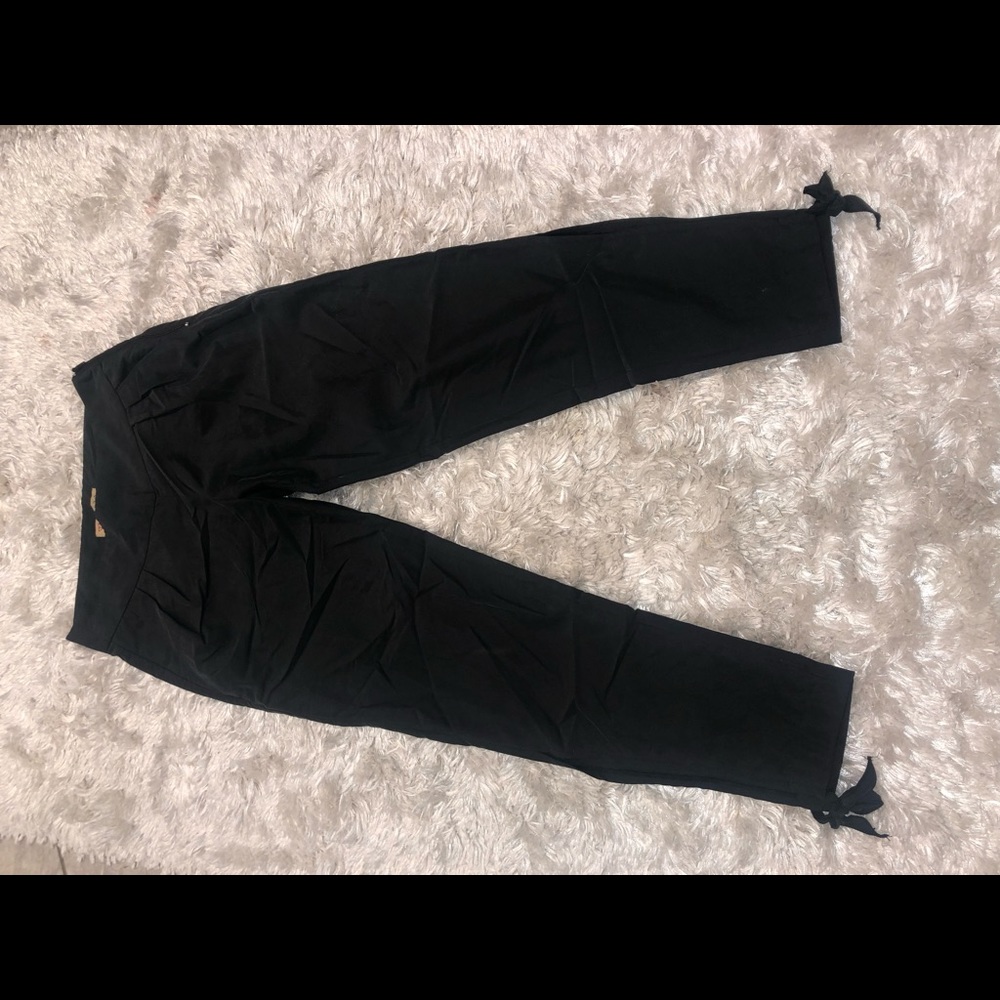Black suede  slacks